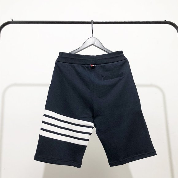 Thom Browne Navy Four Stripes Knitted Sports Shorts - Picture 2 of 8